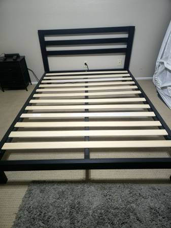 Metal King sized platform bed 1