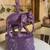 Vintage MCM Elephant table lamp purple boho chic funky retro 2 thumbnail