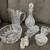Crystal set pitcher bowl salt pepper butter creamer sugar decanter 3 thumbnail