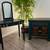 Emerald Green Vanity Desk & Nightstand Set 2 thumbnail