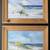 LOT OF 2 Original Signed oil board painting beach seascape ocean birds 1 thumbnail