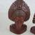Vintage Klungkung Bali Indonesian Hand Carved Wooden Man & Woman Busts 2 thumbnail