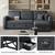 4-seat Convertible Sectional Reversible Sofa Couch Bed with Chaise & USB Gray 7 thumbnail