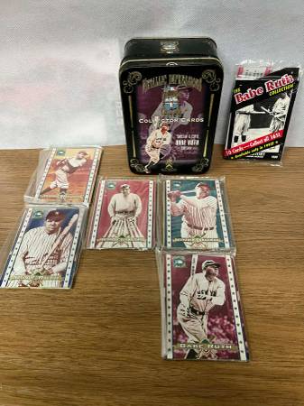 Babe Ruth Metallic Impressions Collectors Cards w/ Extra 1