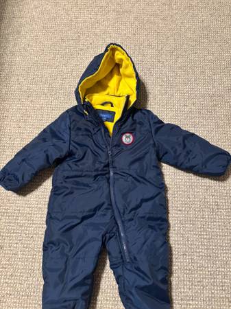 Baby snow suit. 1