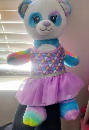 Build A Bear Rainbow Panda Bear Plush 1