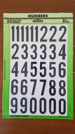 Hy-Ko Self-Adhesive Numbers 2 1