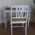 Vintage antique white ivory dining table desk chair retro shabby chic 4 thumbnail