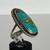 Vintage Native American Turquoise Sterling Silver Ring Size 6 1/2 1 thumbnail