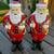 Vtg 1970s 14" IRON PAINTED CHRISTMAS SANTA CLAUS FIREPLACE ANDIRONS 1 thumbnail