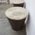 Ribbed Base Side Table w/ Round Marble Top 24" D x 29" H 8 thumbnail