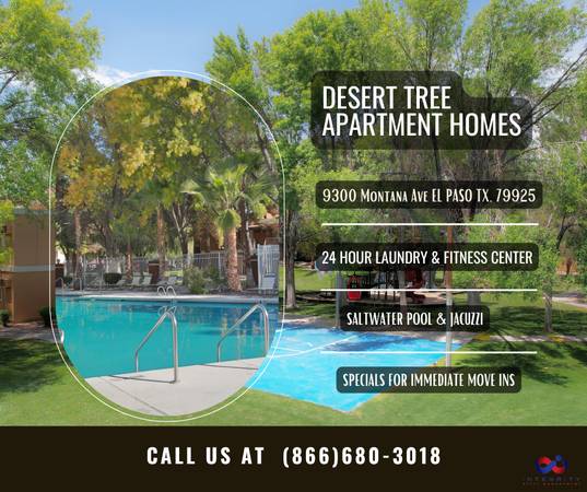 LIVE YOUR BEST LIFE AT DESERT TREE! MOVE IN TODAY! 1
