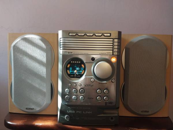 Philips 5-CD Changer System Speakers 1