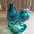 Alfredo Barbini Sommerso Murano Pear and Apple Bookends w Ashtray 1 thumbnail