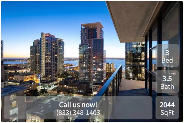 $10,496 / 3br - 2044ft2 - 8 weeks free rent on a 16-month lease when you move in by 11/25/25! (San Diego - Little Italy)63998604650755122