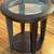 Round Glass & Solid Wood Side Table 2 thumbnail