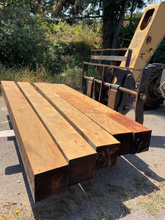 Figured Redwood Posts/Beams - 9.75" x 9.75" 1