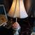 Vintage Table Lamp with Rose Accent 1 thumbnail