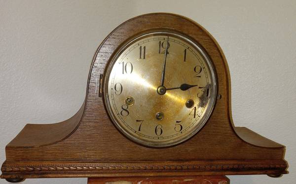 Vintage Haller Foreign Napoleon Hat Mantle Clock Art Deco 1