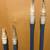 4 Unbranded blue Fiberglass cross country CC XC Ski Poles for repair 3 thumbnail