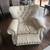 Restoration Hardware ivory leather tufted recliner chairs set of 2, nailhead win 3 thumbnail