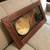 Antique Oak Shadow Box With Native American Drum Set 2 thumbnail