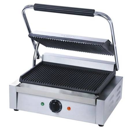 Single Commercial Panini Press Grooved Surface 1