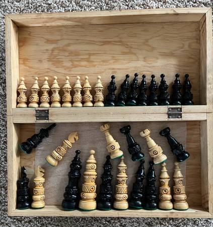 Chess Set and Board - $30 (Albany)