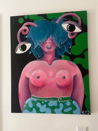 Alien Lady painting sold by artis 1