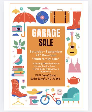 Garage sale (Lake worth, Biltmore terrace)64141765456515120