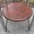 Table Terrific Round Beveled Glass and Steel Table With Lower Shelf 3 thumbnail