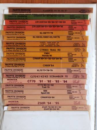 Vintage Honda Motorcycle Microfiches 1