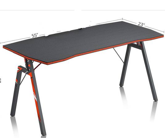 DESINO Gaming Desk 55 inch PC Computer Desk, Home Office Desk Table Ga 1
