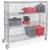 Chrome Locking Wire Security Cage 5" Casters Cart Rack Shelves #2 9 thumbnail