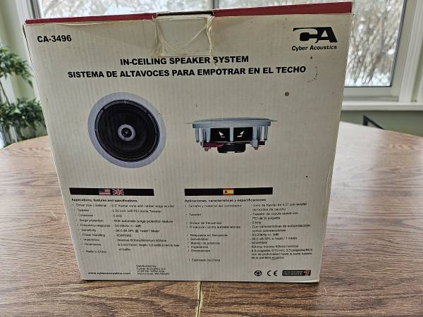 Cyber Acoustics Home Audio In-Ceiling Speaker System - $39 (Mentor)63471193931139122