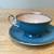 Shelley Blue Tea Cup and Saucer with gold trim 0606 4 thumbnail