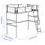VITVAL Loft bed frames, white/light gray - no mattress 2 thumbnail