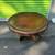 Antique vintage Mahogany leather top pedestal coffee table 2 thumbnail