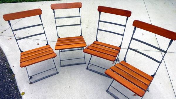 Vintage French bistro chairs - Set of 4 - $65 (Mondovi, WI)