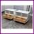 Contemporary White With Natural Wood Drawer Cubbies, Pair 2 thumbnail