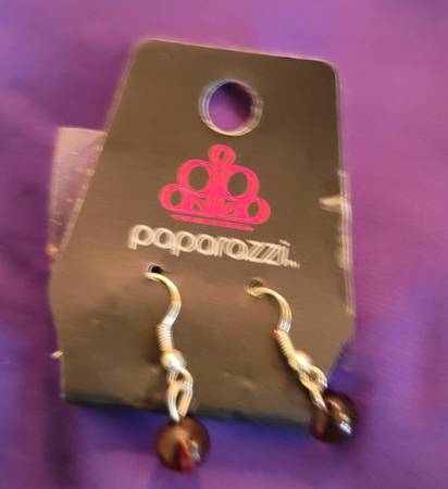 Paparazzi Brown Ball Drop Earrings 1