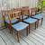 6 Mid Century Walnut Dining Chairs 5 thumbnail