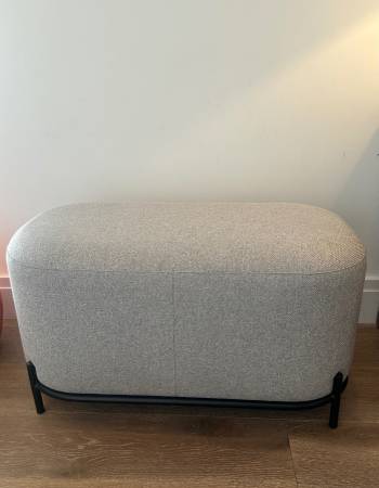 Modern Grey Ottoman 1