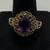 Rose Gold Over Sterling Silver Amethyst & Pink Sapphire Size 8 3/4 Rin 1 thumbnail