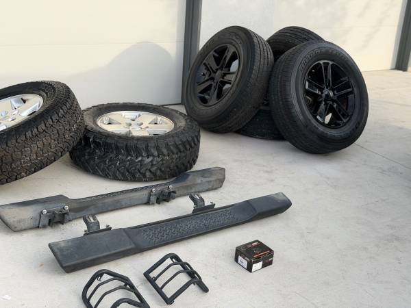 2020 - 18" Jeep Wrangler Black OEM wheels and tires 255/70/18 + MORE** 1