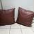 Set of 2 Premium Feather-Down Pillows w/ Vegan Leather Covers – 32x32” – L 1 thumbnail