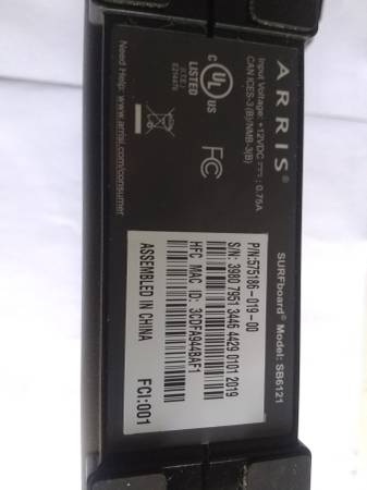 Módem - Arris - SURFboard (SB6121) - $10 (St. Augustine)62971056925699124