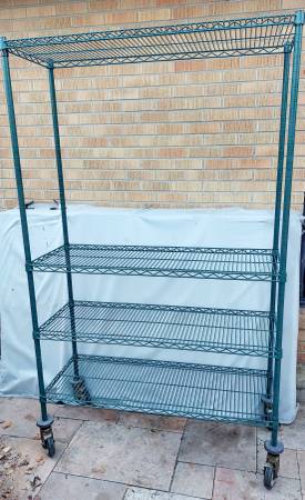 Metro Wire Shelving Unit with Wheels 1