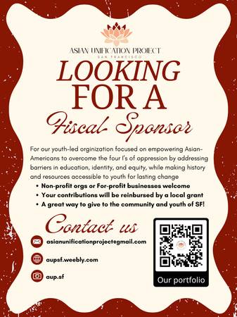 Asian American businesses needed! Fiscal For Youth Led Org. 1