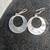 Mexico silver with Crushed Turquoise inlay circle earrings for pierced 9 thumbnail